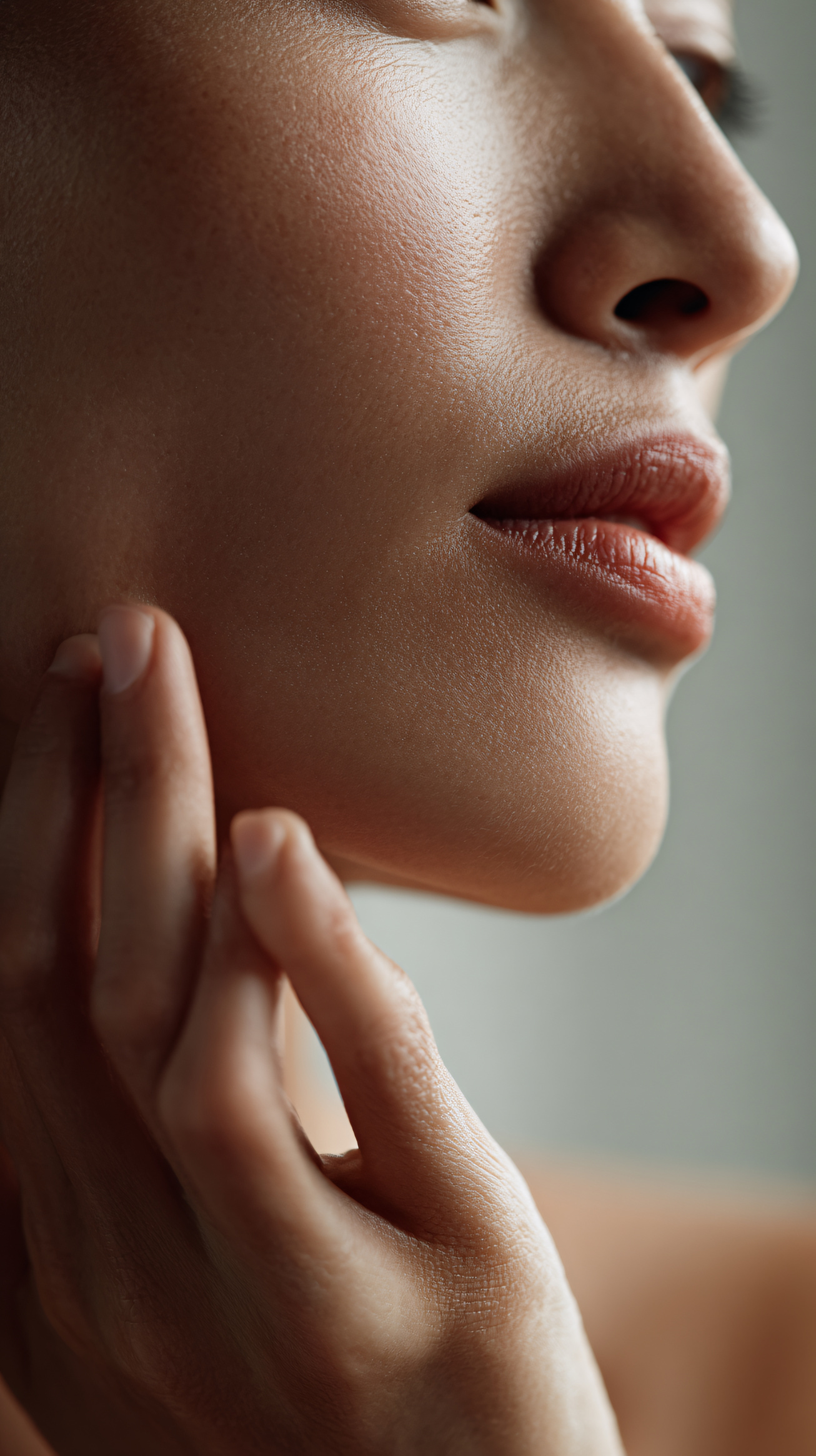 Close-up of facial skin, from the Revinale catalogue